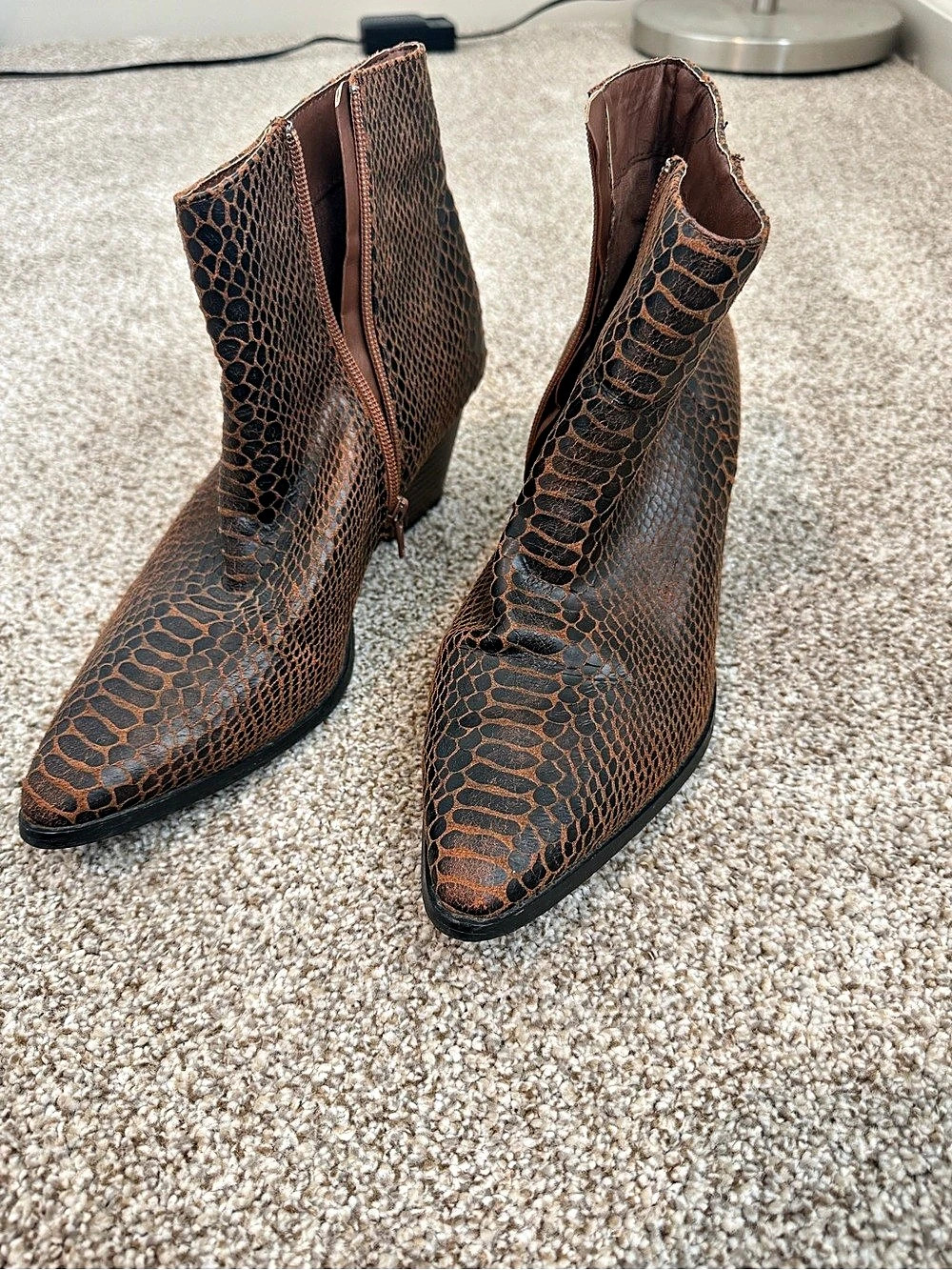 Coconuts by Matisse Women's Animal Print Ankle Boots Brown & Black US 8